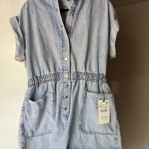 Zara Denim Romper